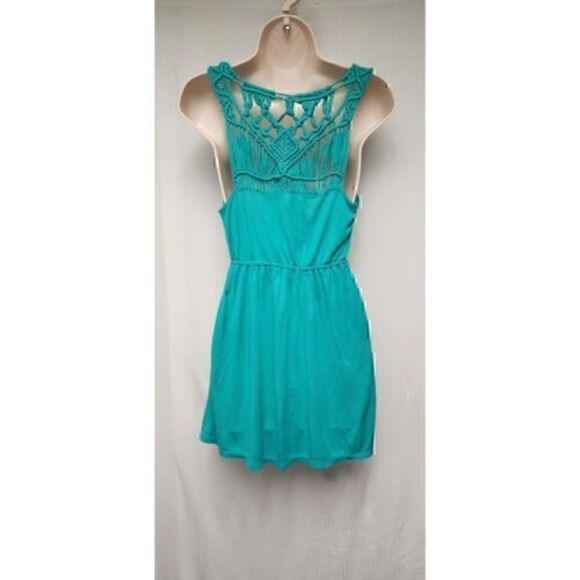 Forever 21 Empire Waistline Sleeveless Green Top Size S/P - Picture 6 of 8